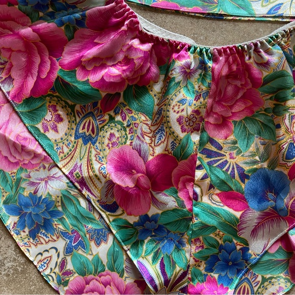 Vintage 90s Victorias Secret Lingerie Teddy Set Size M Gold Label Floral 2 Piece - Picture 3 of 7